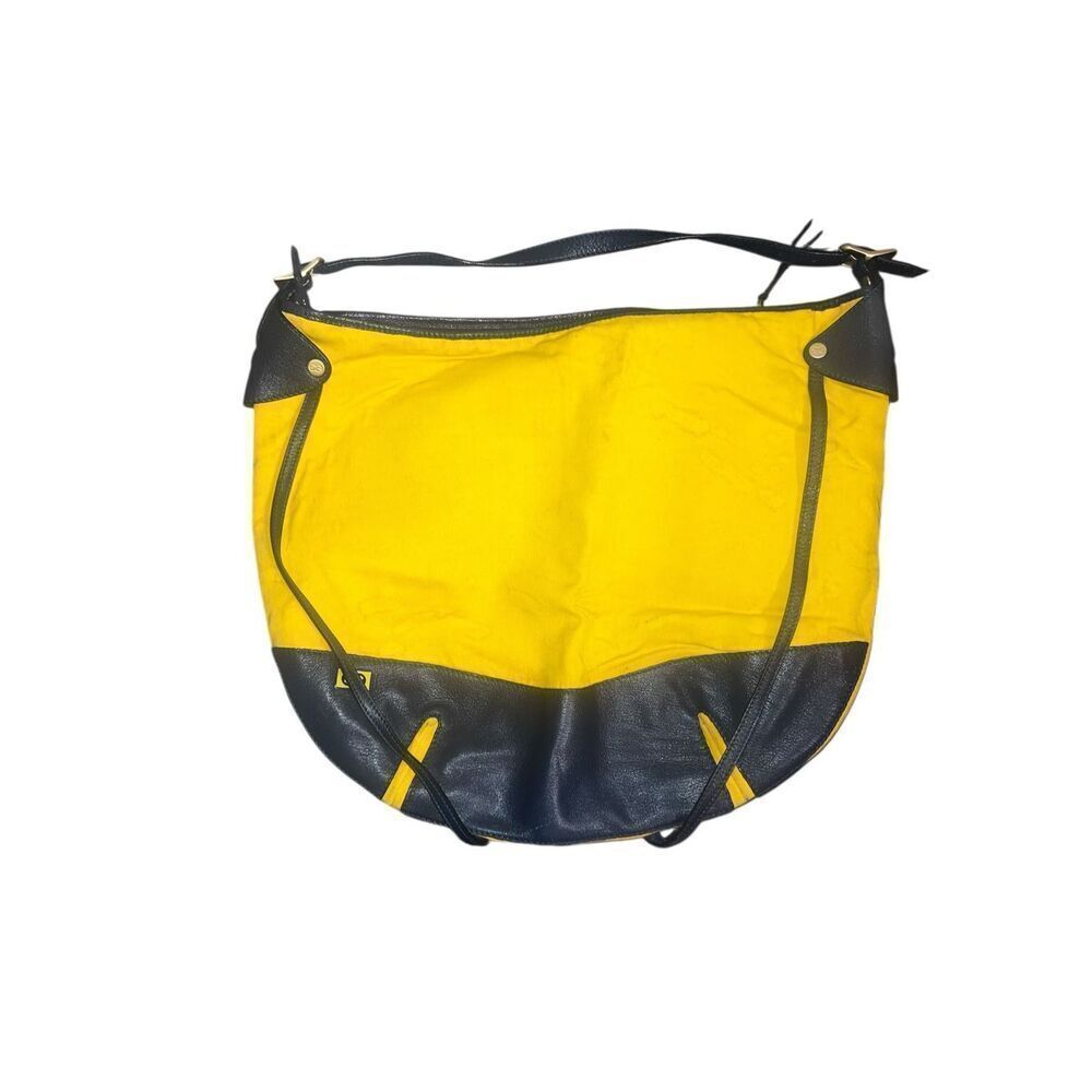✨ESCADA Vintage Large Yellow & Navy Summer Scuba Tote✨